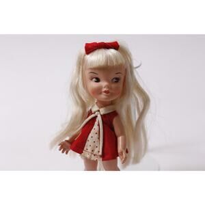 1960s Remco Heidi Pocketbook Doll in Red Dress Vintsge Toy ~ 260205-WH 294 946